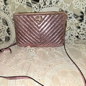 Victoria's Secret Pink Glitter Crossbody, Shoulder Bag, Purse